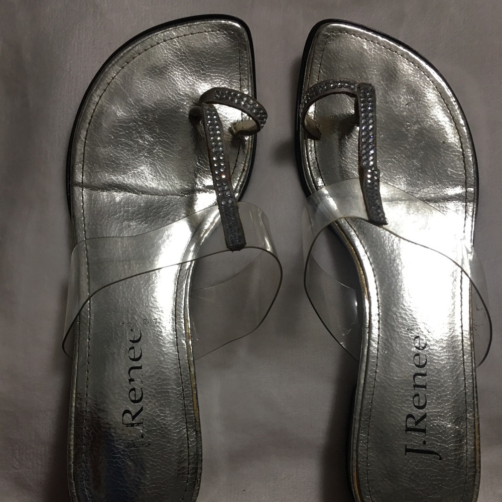 J. Renee sandals with rhinestones.  Size 9 1/2.